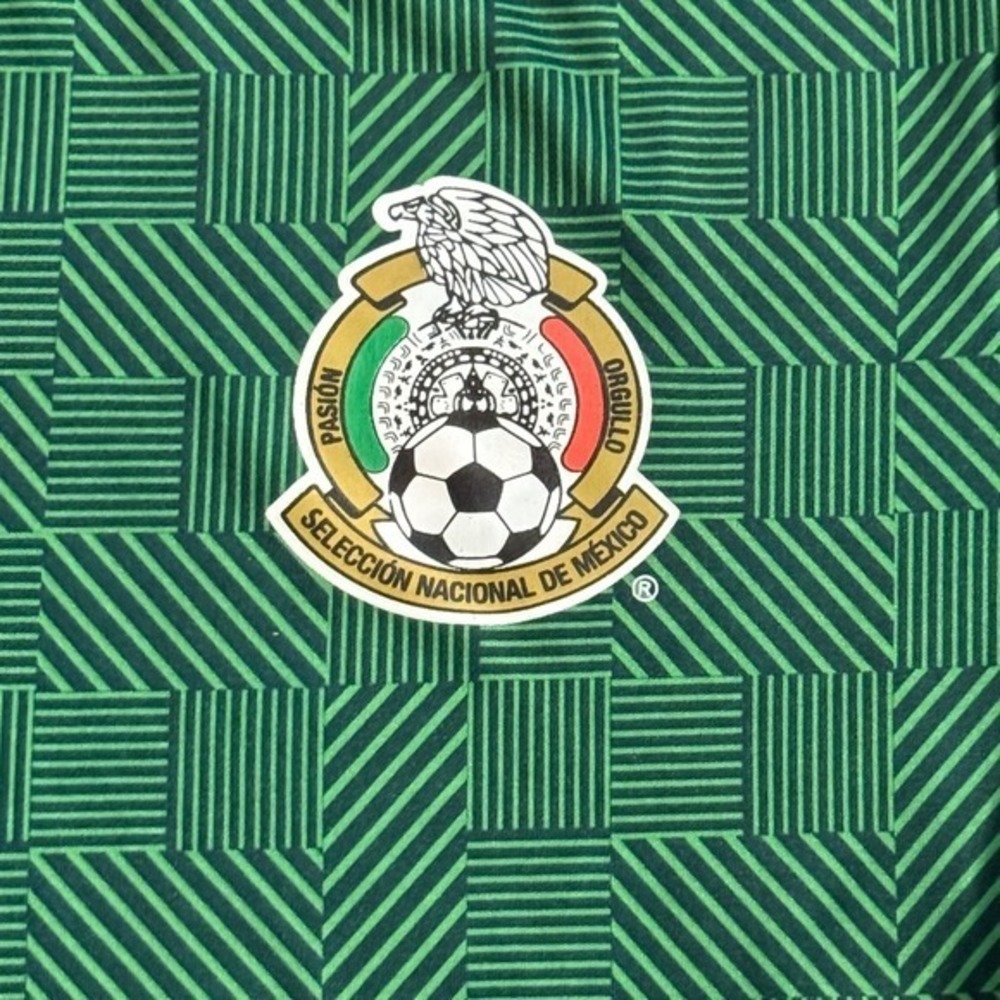 Mexico National Team Soccer Jersey Green Geometric Eagle Graphic Shirt Boy Small - Picture 5 of 9